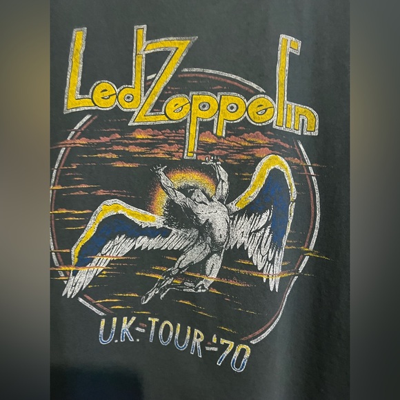 #543 Daydreamer Led Zeppelin UK Tour 78 Gray Graphic T-Shirt Small - Picture 4 of 6
